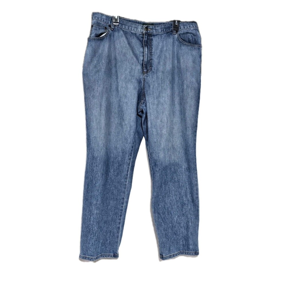 Lauren Ralph Lauren Jeans Straight Leg Jeans Size 18W EUC Medium light wash - Picture 2 of 8